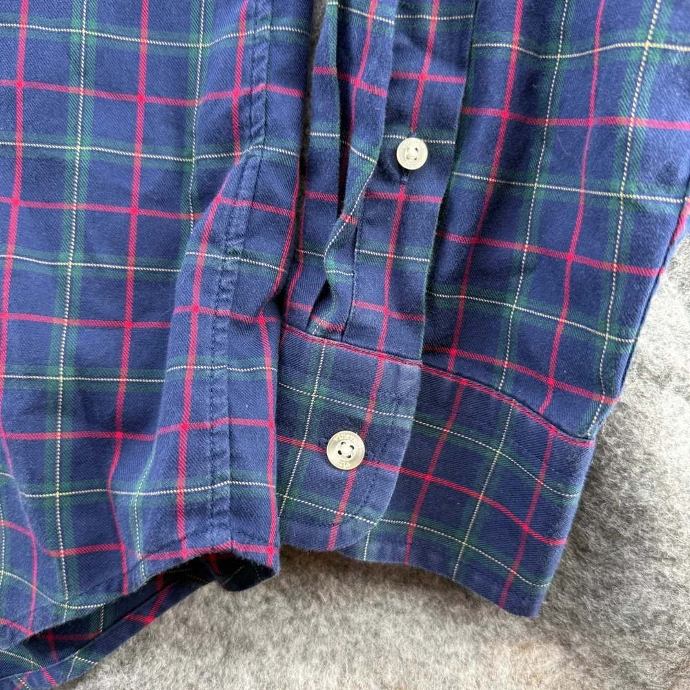 Vineyard Vines Button Down Mens S Blue Red Green Plaid Long Sleeve Cotton Shirt